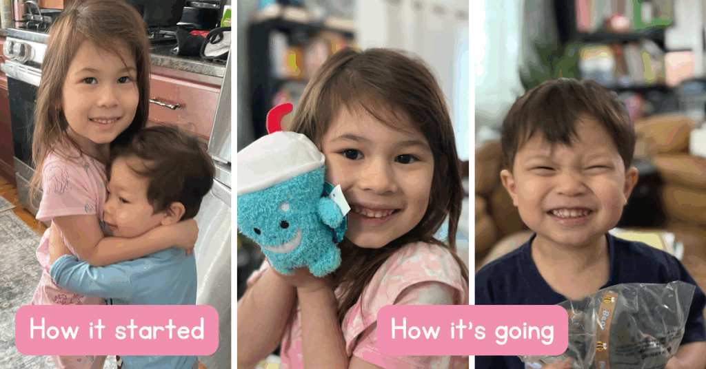 how it started, how it's going - with pictures of kids at the beginning and end of the school year